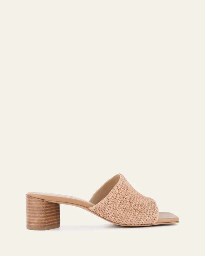 MID HEELS Women jomercer Herbie mid heel sandals tan raffia