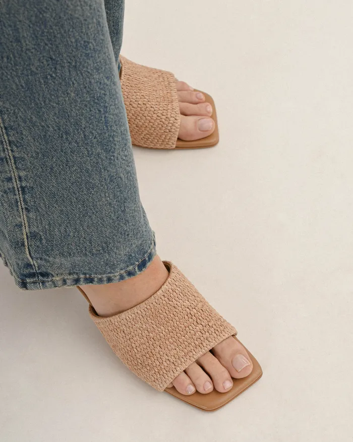 MID HEELS Women jomercer Herbie mid heel sandals tan raffia MID HEELS Women jomercer Herbie mid heel sandals tan raffia