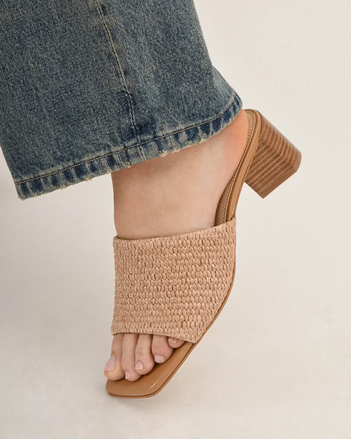 MID HEELS Women jomercer Herbie mid heel sandals tan raffia MID HEELS Women jomercer Herbie mid heel sandals tan raffia
