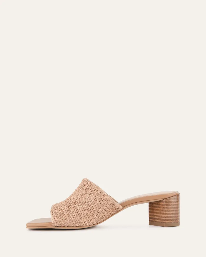 MID HEELS Women jomercer Herbie mid heel sandals tan raffia MID HEELS Women jomercer Herbie mid heel sandals tan raffia