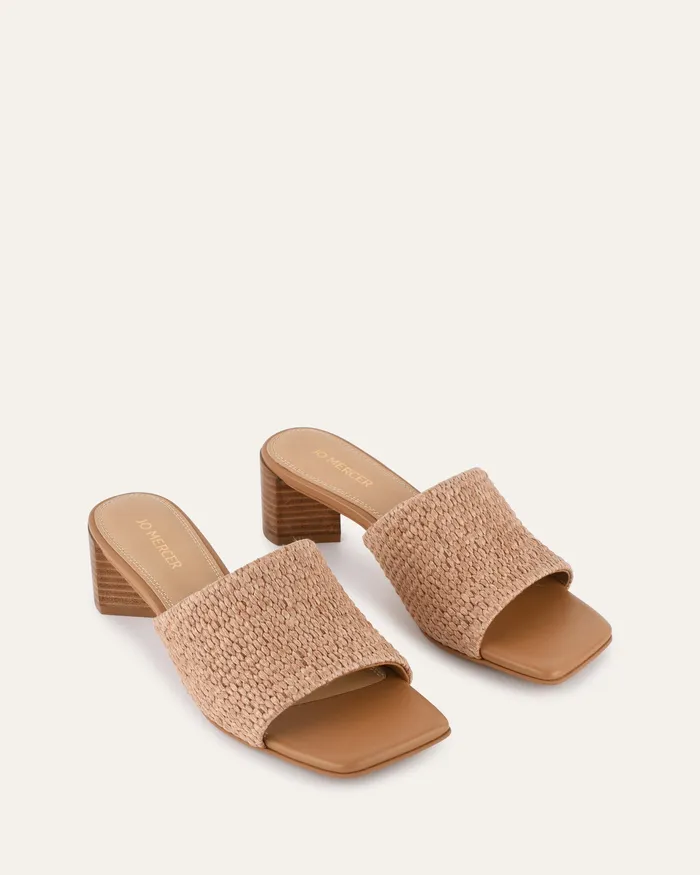 MID HEELS Women jomercer Herbie mid heel sandals tan raffia MID HEELS Women jomercer Herbie mid heel sandals tan raffia
