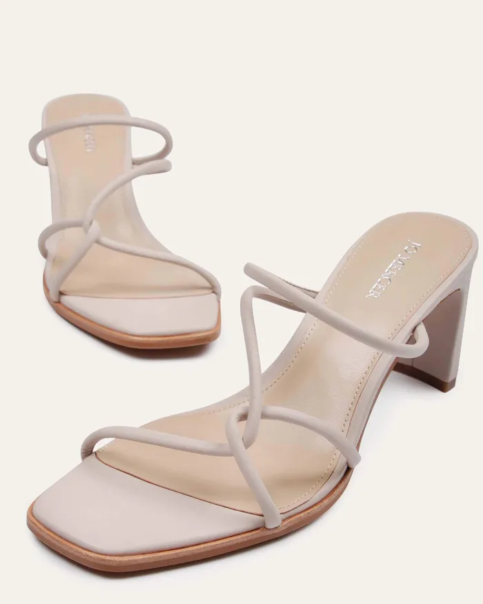 MID SANDALS jomercer Women Novi mid heel sandals bone leather MID SANDALS jomercer Women Novi mid heel sandals bone leather