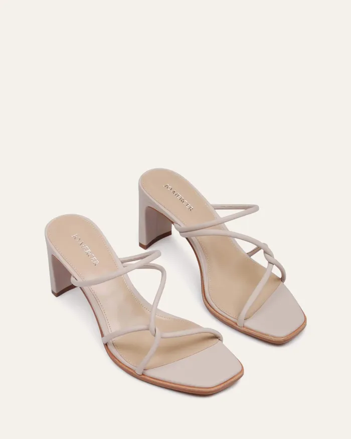 MID SANDALS jomercer Women Novi mid heel sandals bone leather MID SANDALS jomercer Women Novi mid heel sandals bone leather