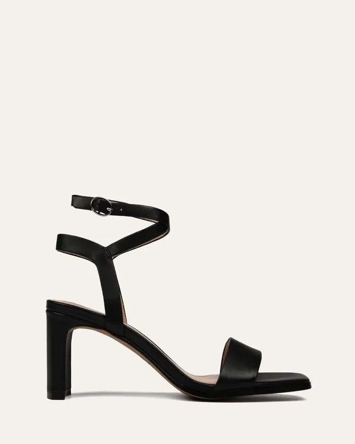 MID SANDALS Natsu mid heel sandals black leather jomercer Women