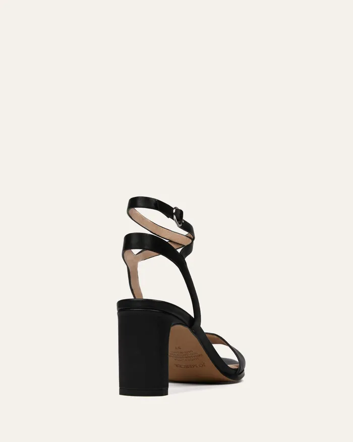 MID SANDALS Natsu mid heel sandals black leather jomercer Women MID SANDALS Natsu mid heel sandals black leather jomercer Women