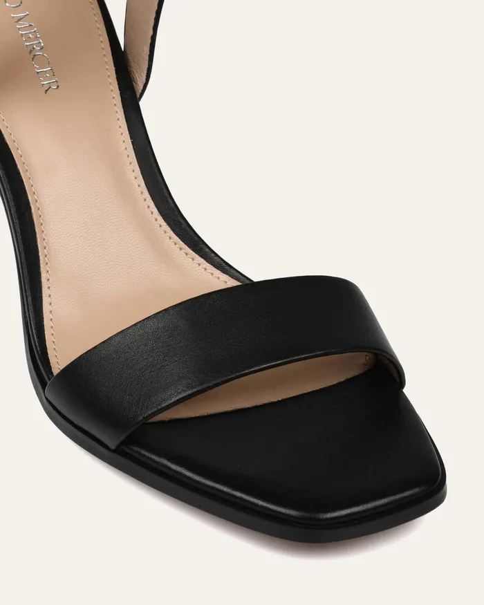MID SANDALS Natsu mid heel sandals black leather jomercer Women MID SANDALS Natsu mid heel sandals black leather jomercer Women