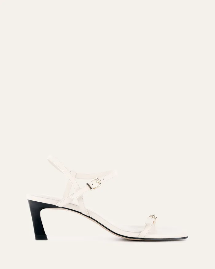 MID SANDALS Women Gianni mid heel sandals off white leather jomercer