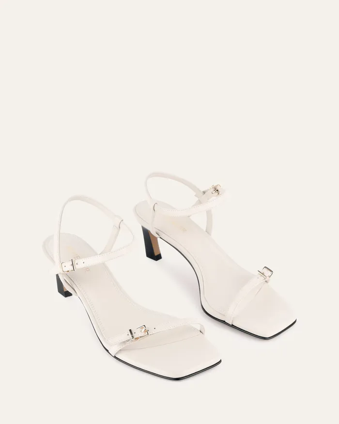MID SANDALS Women Gianni mid heel sandals off white leather jomercer MID SANDALS Women Gianni mid heel sandals off white leather jomercer