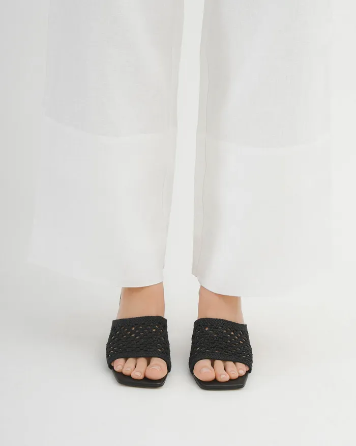 MID SANDALS Women Jordyn mid heel sandals black textile jomercer MID SANDALS Women Jordyn mid heel sandals black textile jomercer