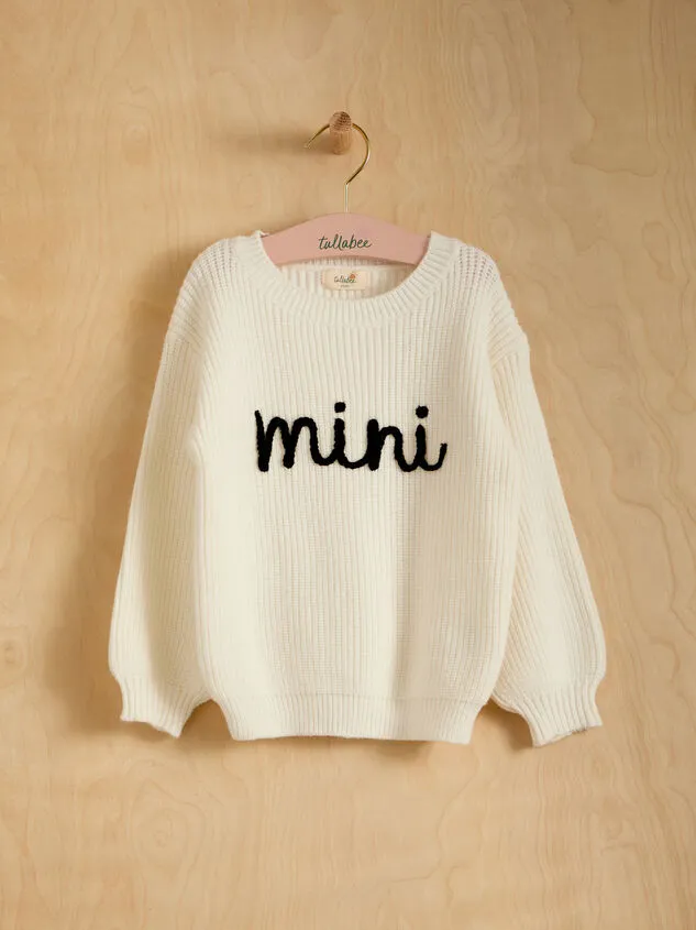 Mini Soft Stitch Embroidered Sweater Whiteblack Girl Altar039d State Tops Mini Soft Stitch Embroidered Sweater Whiteblack Girl Altar039d State Tops