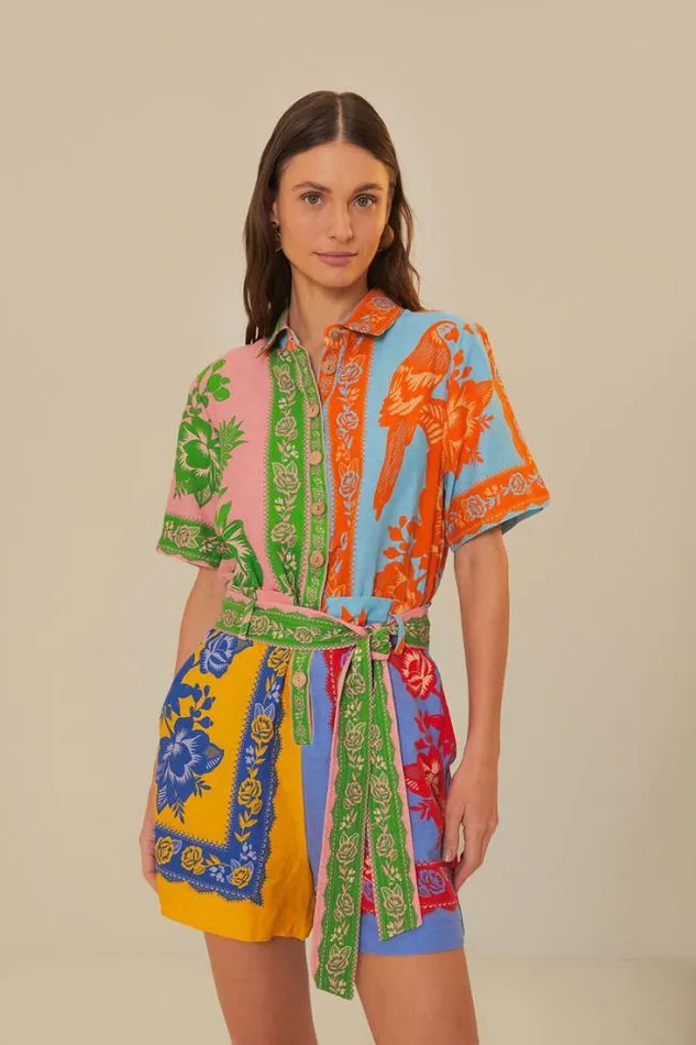 Mixed Lace Garden Scarves Romper Women FARM Rio Rompers