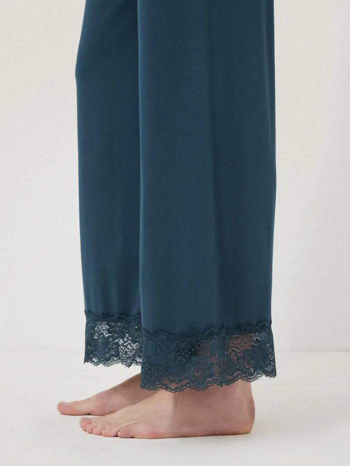 Modal Lace Pyjama Trouser Grey Women Jigsaw Pyjamas and Loungewear