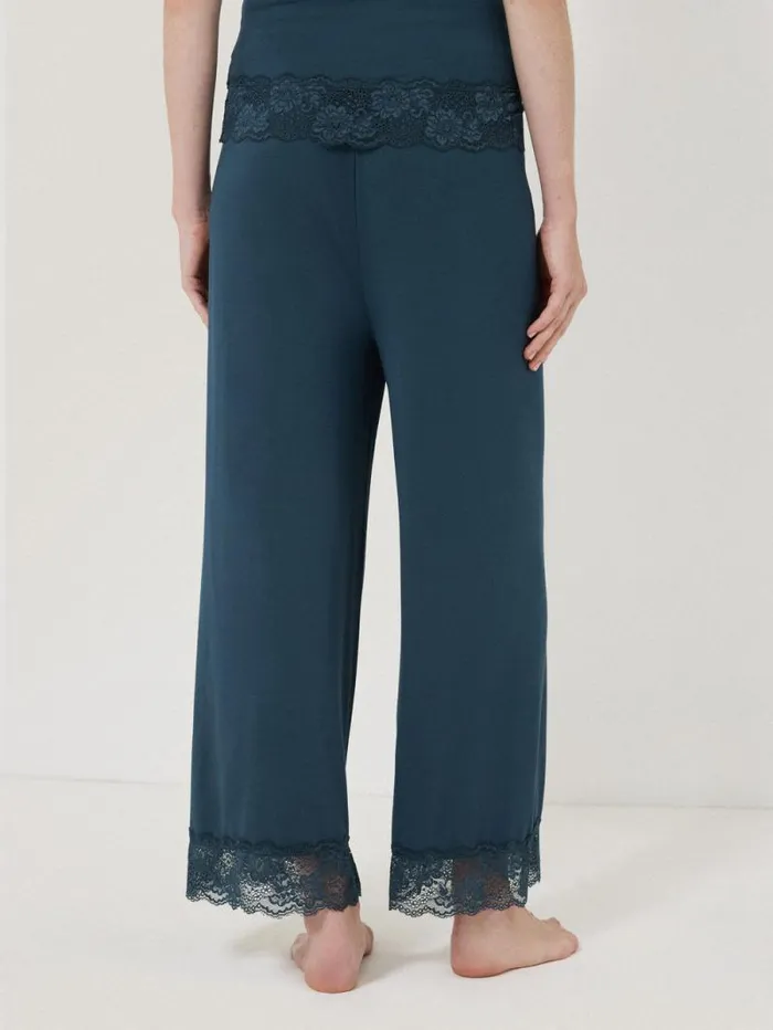 Modal Lace Pyjama Trouser Grey Women Jigsaw Pyjamas and Loungewear