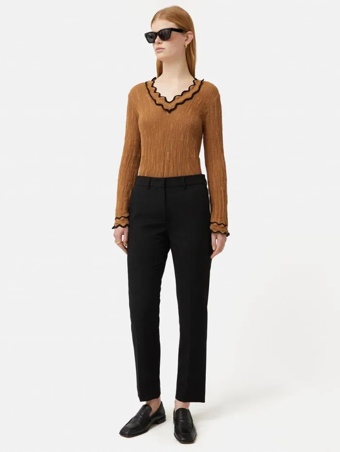 Modern Crepe Marden Trouser Black Women Jigsaw Coords