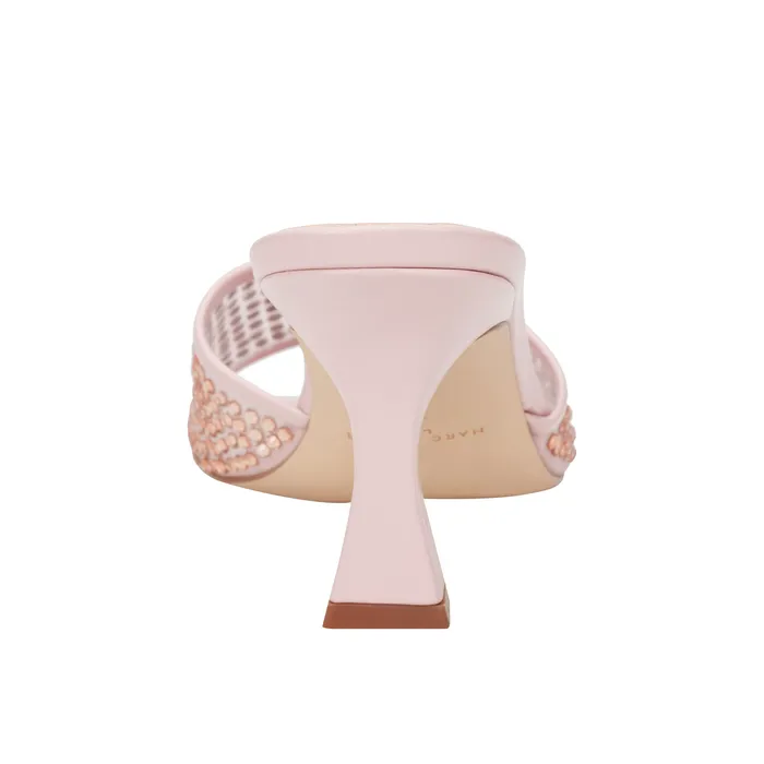 Mules and Slides Delaney Studded Slide Sandal Light Pink Leather Marc Fisher Women