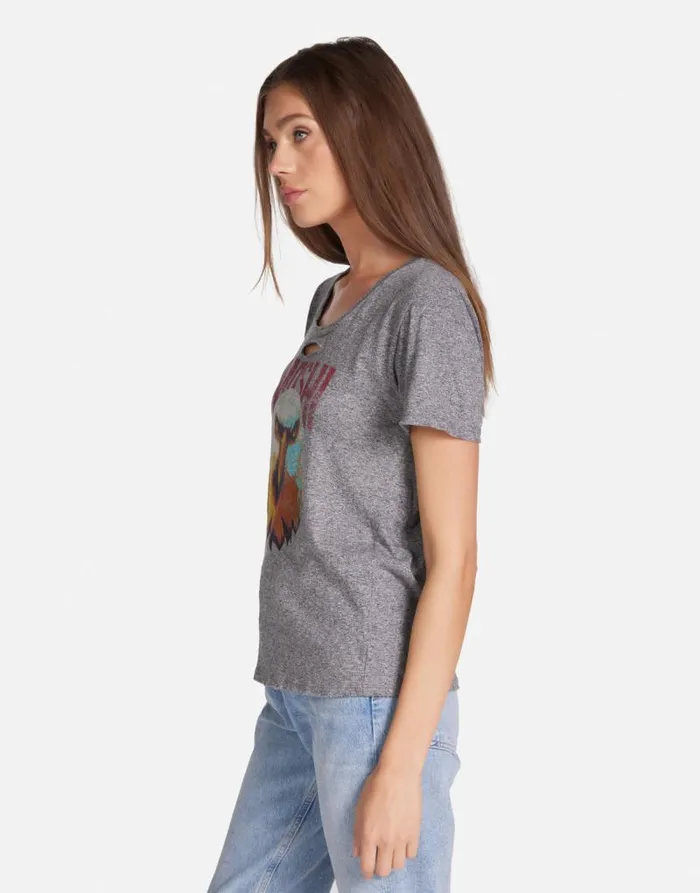 Myra Moshi Eagle Head Heather Grey Women Lauren Moshi Short Sleeve