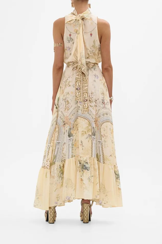 NECKTIE DRESS WITH ELASTICATED WAIST ADORNED IN ANTIQUITY Adorned In Antiquity Womens Camilla Dresses NECKTIE DRESS WITH ELASTICATED WAIST ADORNED IN ANTIQUITY Adorned In Antiquity Womens Camilla Dresses