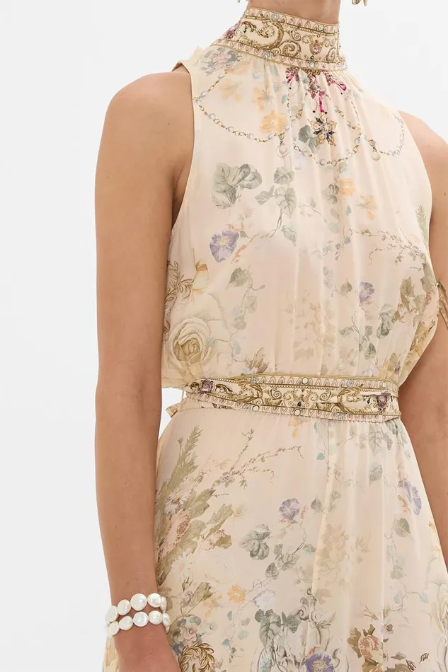 NECKTIE DRESS WITH ELASTICATED WAIST ADORNED IN ANTIQUITY Adorned In Antiquity Womens Camilla Dresses