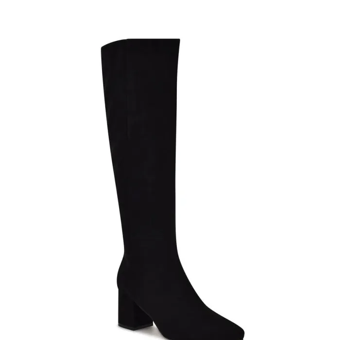 Netion Wide Calf Knee High Boots Black Women Nine West Boots and Booties Netion Wide Calf Knee High Boots Black Women Nine West Boots and Booties