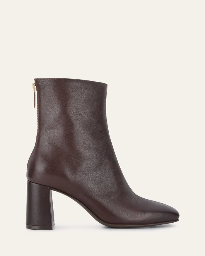 Nevada mid ankle boots chocolate leather MID ANKLE BOOTS jomercer Women