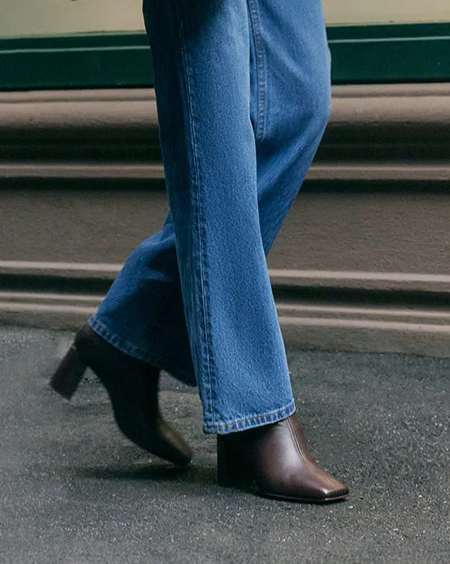 Nevada mid ankle boots chocolate leather MID ANKLE BOOTS jomercer Women Nevada mid ankle boots chocolate leather MID ANKLE BOOTS jomercer Women