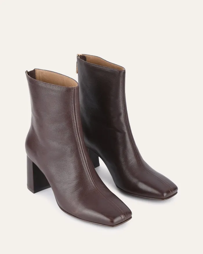 Nevada mid ankle boots chocolate leather MID ANKLE BOOTS jomercer Women Nevada mid ankle boots chocolate leather MID ANKLE BOOTS jomercer Women