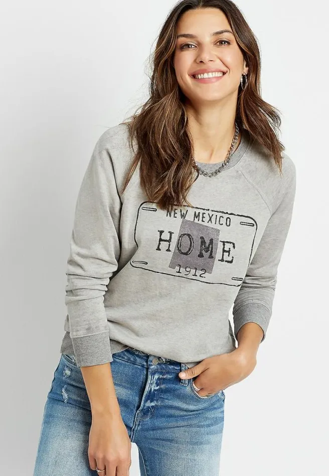 New Mexico Crew Neck Sweatshirt Women Maurices Tops