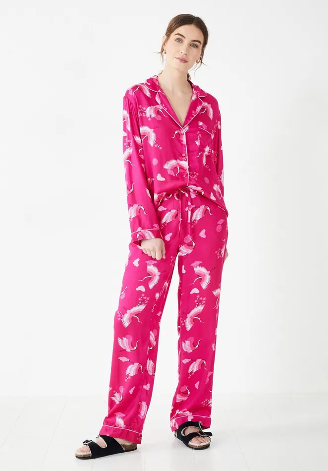 Nightwear Women Hush Aoife Printed Pyjamas Oriental Birdspink
