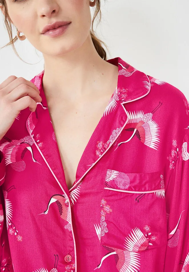 Nightwear Women Hush Aoife Printed Pyjamas Oriental Birdspink