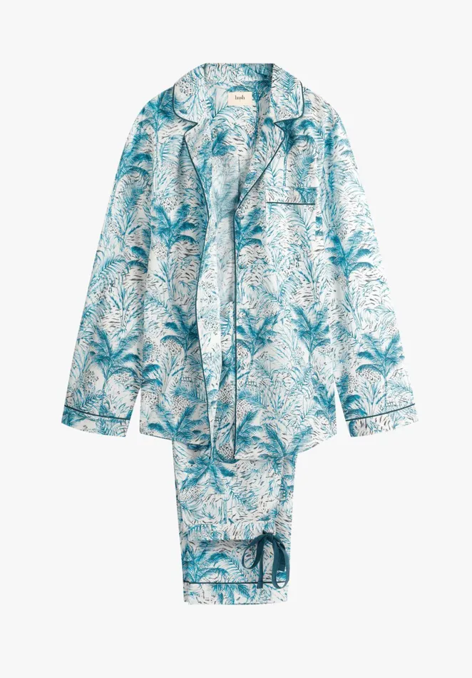 Nightwear Women Hush Elsa Printed Cotton Pyjamas Sketchy Jungle Blue