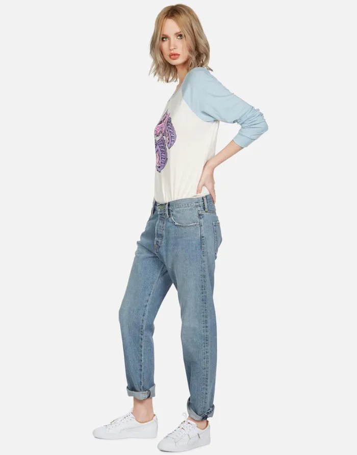 Nola Monster Truck Faded Whitepearl Blue Women Lauren Moshi Long Sleeve