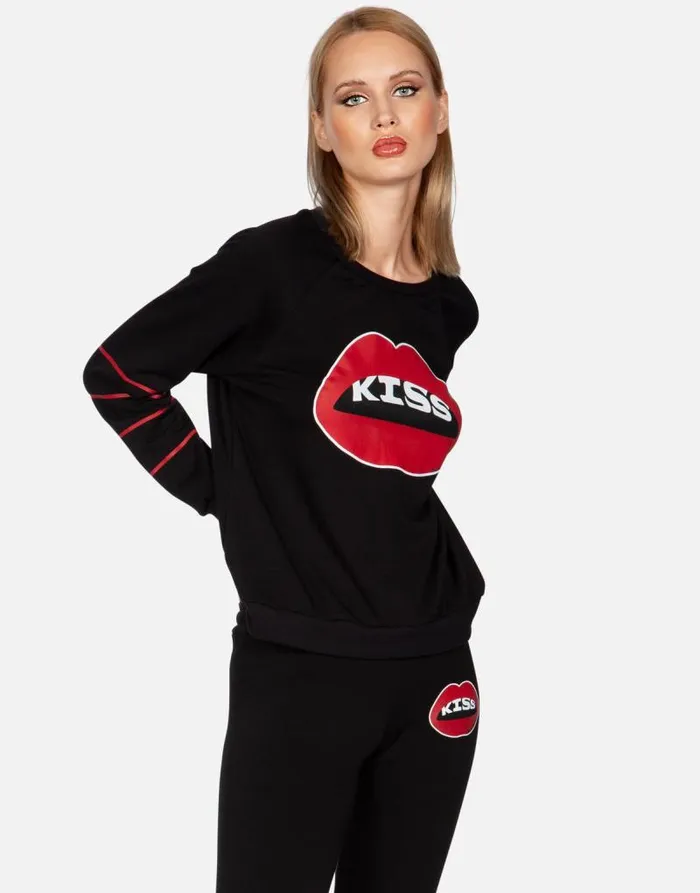 Noleta Kiss Lip Black Women Lauren Moshi Long Sleeve