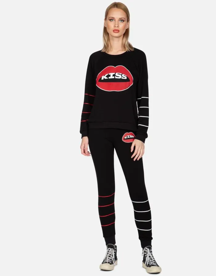 Noleta Kiss Lip Black Women Lauren Moshi Long Sleeve