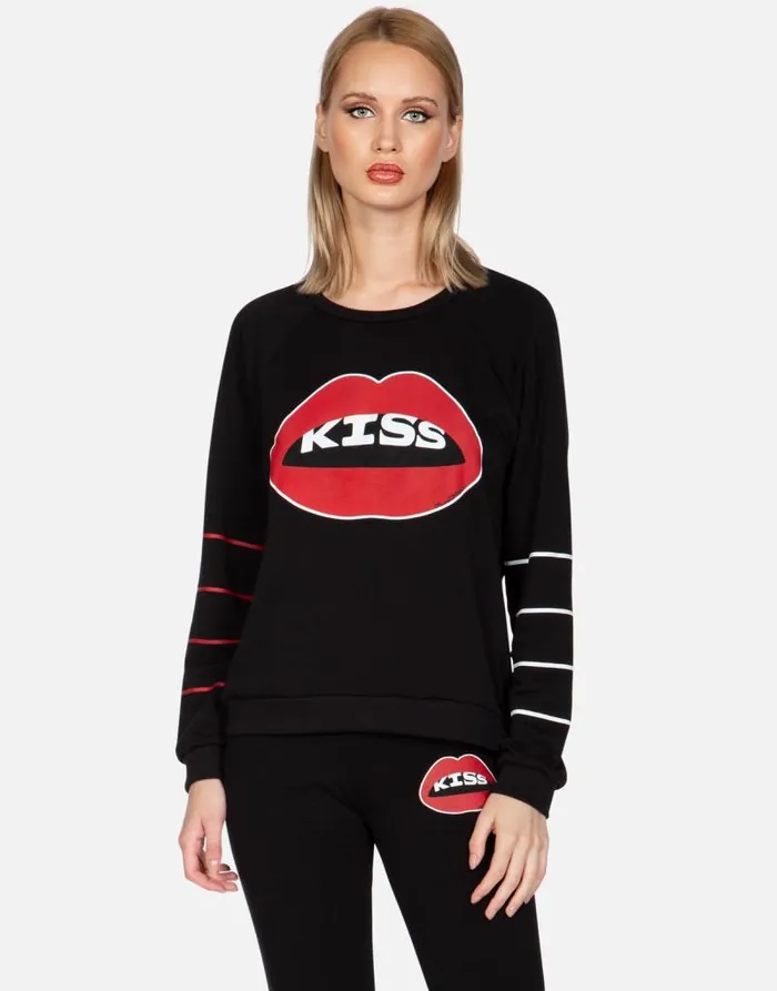 Noleta Kiss Lip Black Women Lauren Moshi Long Sleeve