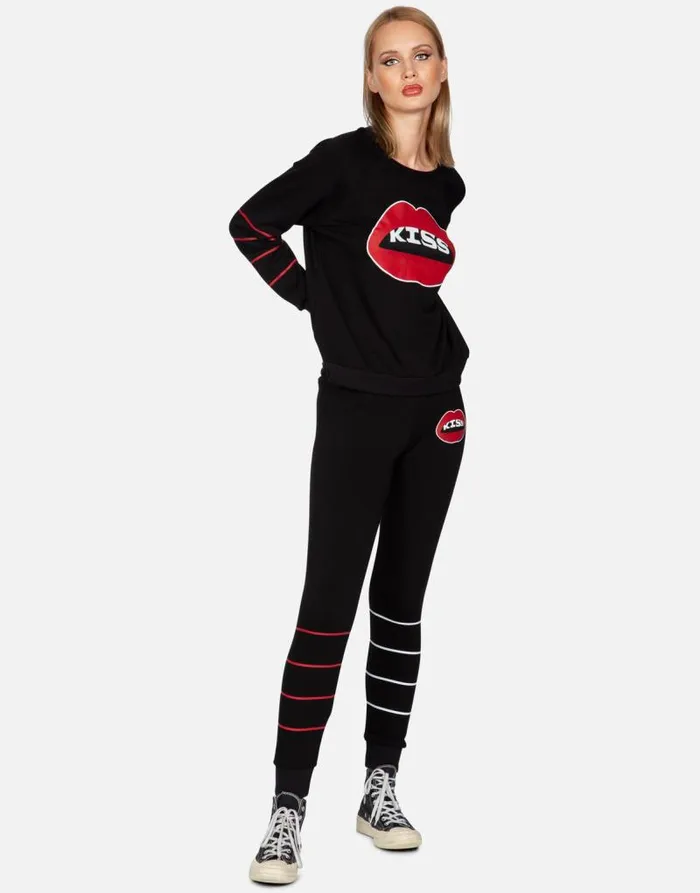 Noleta Kiss Lip Black Women Lauren Moshi Long Sleeve