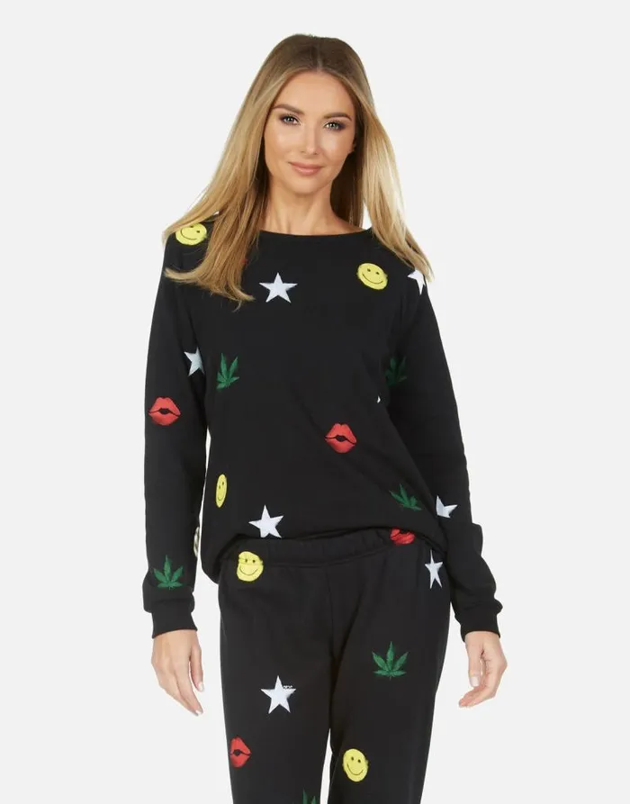 Noleta Spray Elements Black Women Lauren Moshi Long Sleeve
