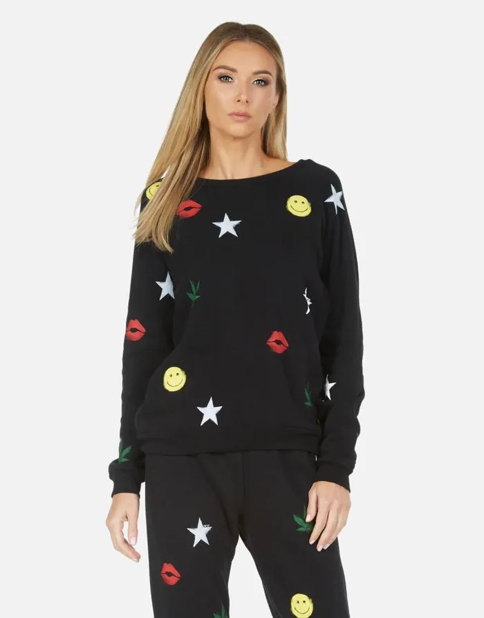 Noleta Spray Elements Black Women Lauren Moshi Long Sleeve