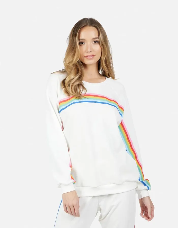 Noleta Stripe Peace Milk Women Lauren Moshi Long Sleeve