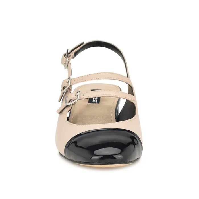 Norah Cap Toe Mary Jane Slingbacks Natural Women Nine West Heels Norah Cap Toe Mary Jane Slingbacks Natural Women Nine West Heels