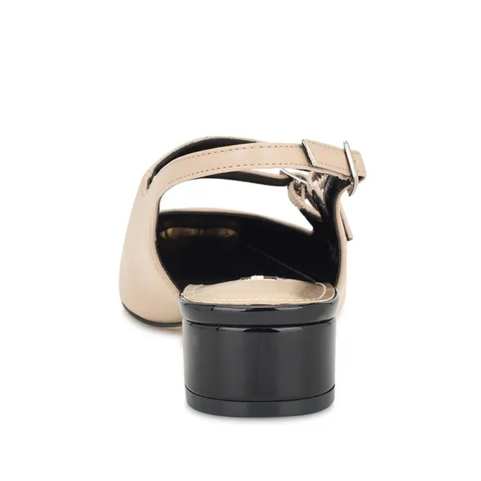 Norah Cap Toe Mary Jane Slingbacks Natural Women Nine West Heels Norah Cap Toe Mary Jane Slingbacks Natural Women Nine West Heels