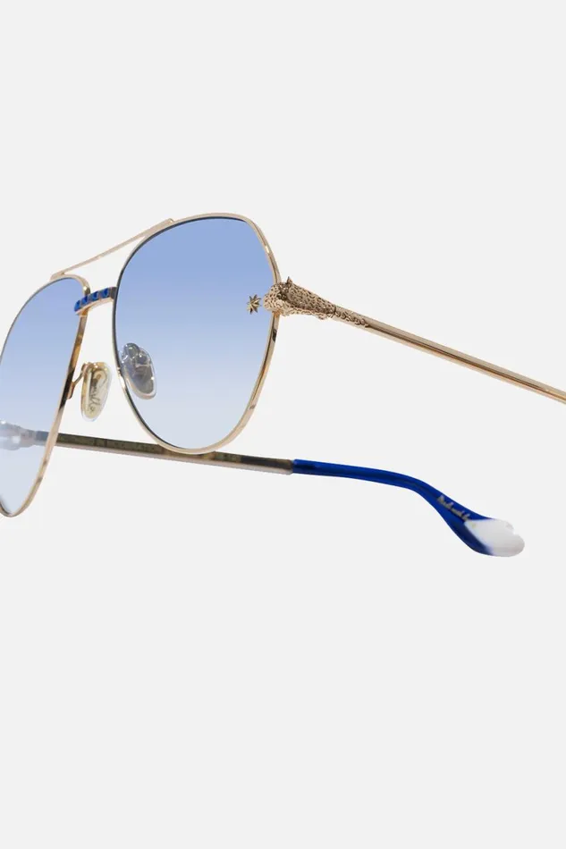 NOTHING IN MODERATION SUNGLASSES GOLD BLUE Gold Blue WomensMens Camilla Sunglasses