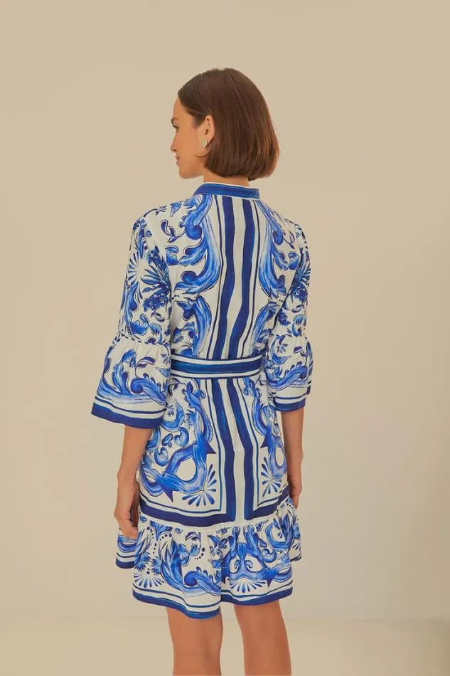 OffWhite Garden Tiles Mini Dress Women FARM Rio Mini Dresses