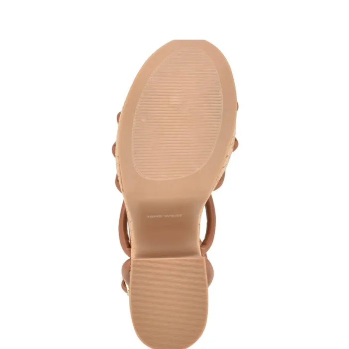 Olander Knotted Platform Sandals Dark Natural Women Nine West Sandals Olander Knotted Platform Sandals Dark Natural Women Nine West Sandals
