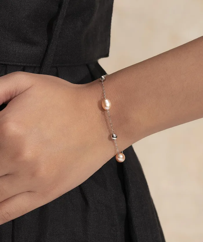 Olivia Burton Bracelets Women By The Sea Pearl Silver Tone Bracelet