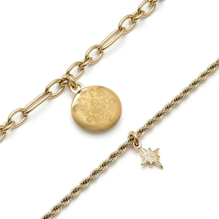 Olivia Burton Bracelets Women Ever Stacked Gold Plated MultiChain Bracelet
