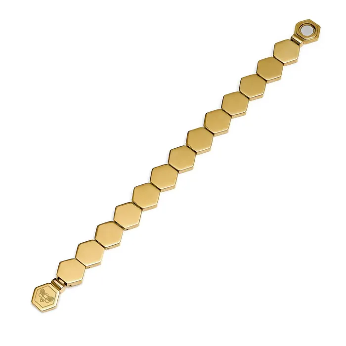 Olivia Burton Bracelets Women Honeycomb Gold Plated Slim Cuff Bracelet