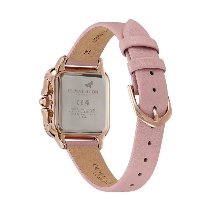 Olivia Burton Classic Watches Women 28mm Grosvenor Rose Gold and Mellow Rose Leather Strap Watch