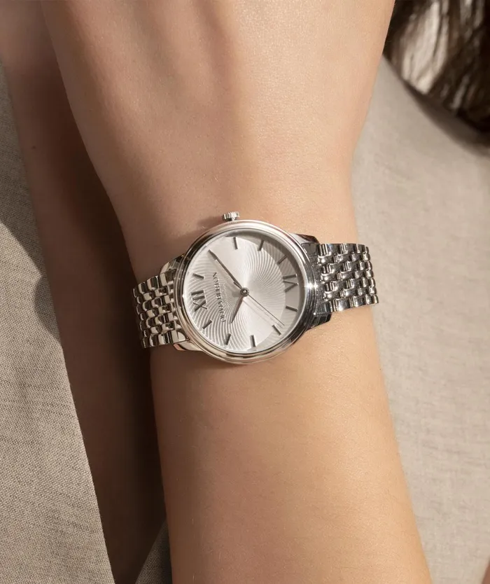 Olivia Burton Classic Watches Women 32mm Swirl Silver Bracelet Watch