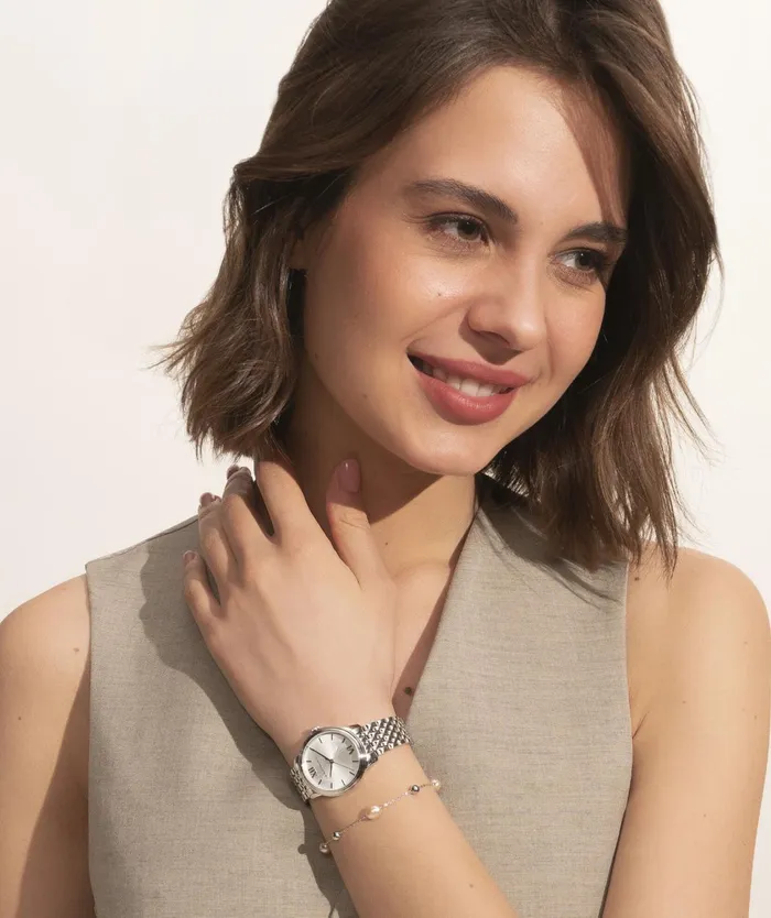 Olivia Burton Classic Watches Women 32mm Swirl Silver Bracelet Watch
