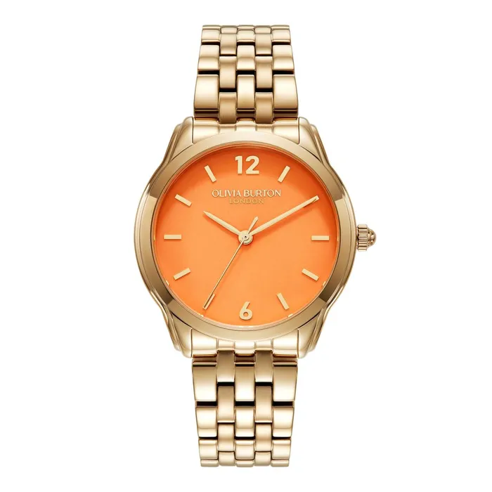 Olivia Burton Color Dial Watches Women 36mm Starlight Color Sweet Mandarin and Gold Bracelet Watch Olivia Burton Color Dial Watches Women 36mm Starlight Color Sweet Mandarin and Gold Bracelet Watch